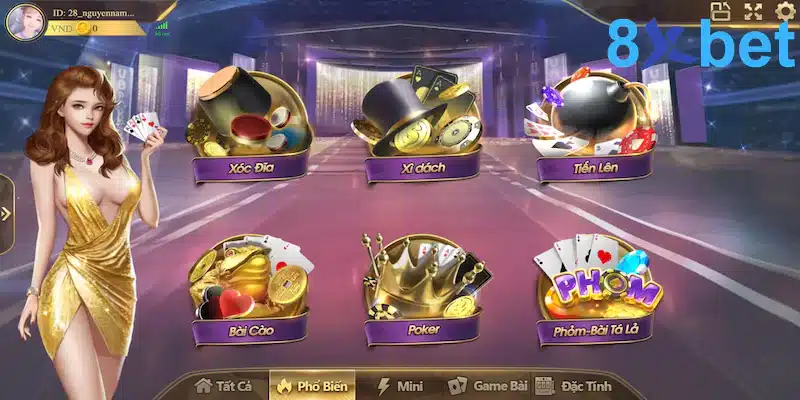 Chơi game đánh bài miễn phí trực tuyến thỏa đam mê tại 8xbet 3 Các thể loại game đánh bài miễn phí trực tuyến