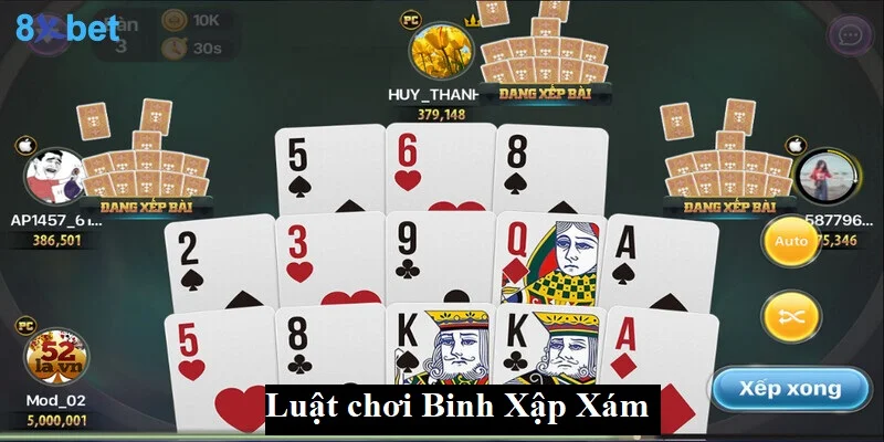 Hướng dẫn chơi Binh Xập Xám 8XBET cho người mới bắt đầu 4 Luật chơi bài mậu binh cơ bản